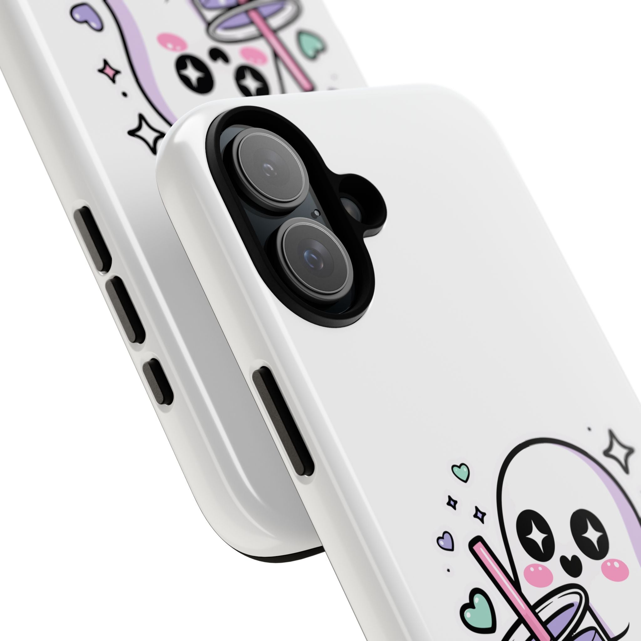 Cute Ghost Boba Phone Case – Kawaii Bubble Tea Ghost Cover | Spooky Cute Aesthetic Case