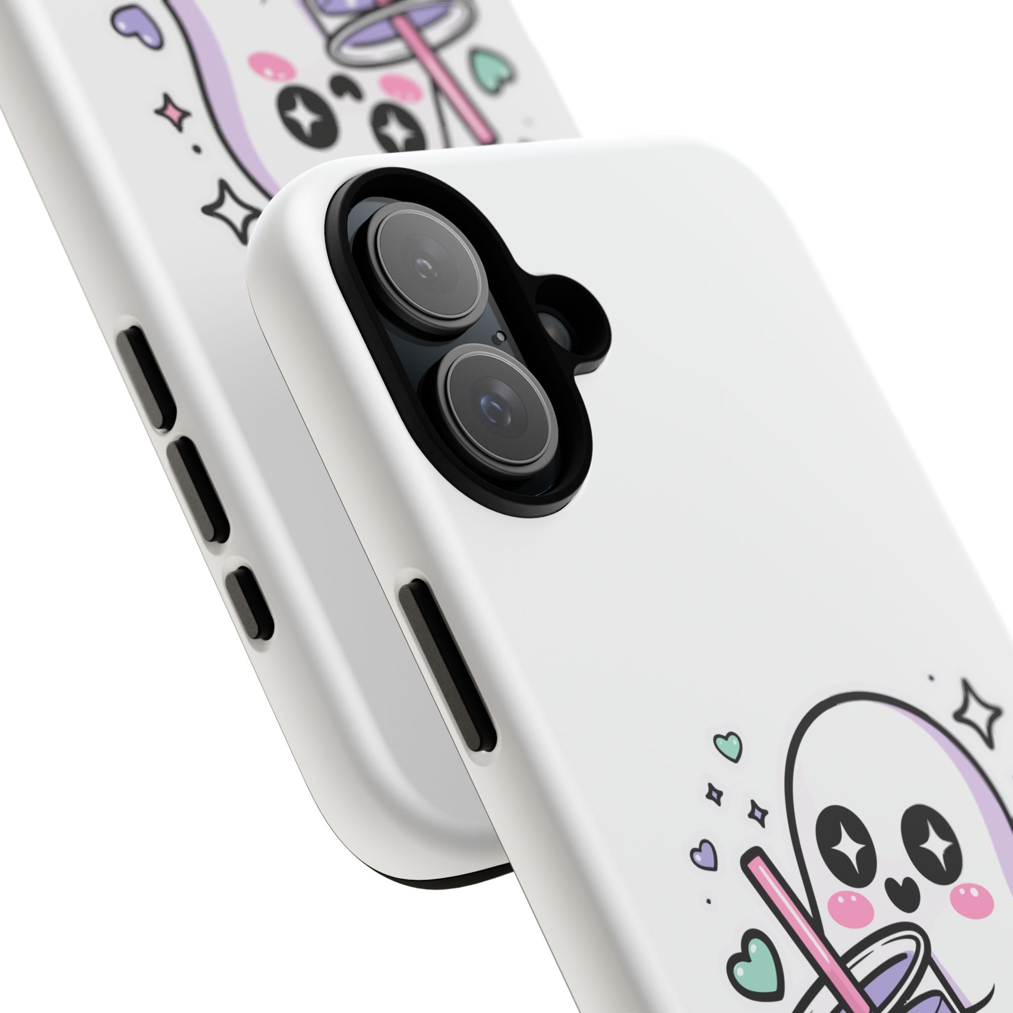 Cute Ghost Boba Phone Case – Kawaii Bubble Tea Ghost Cover | Spooky Cute Aesthetic Case