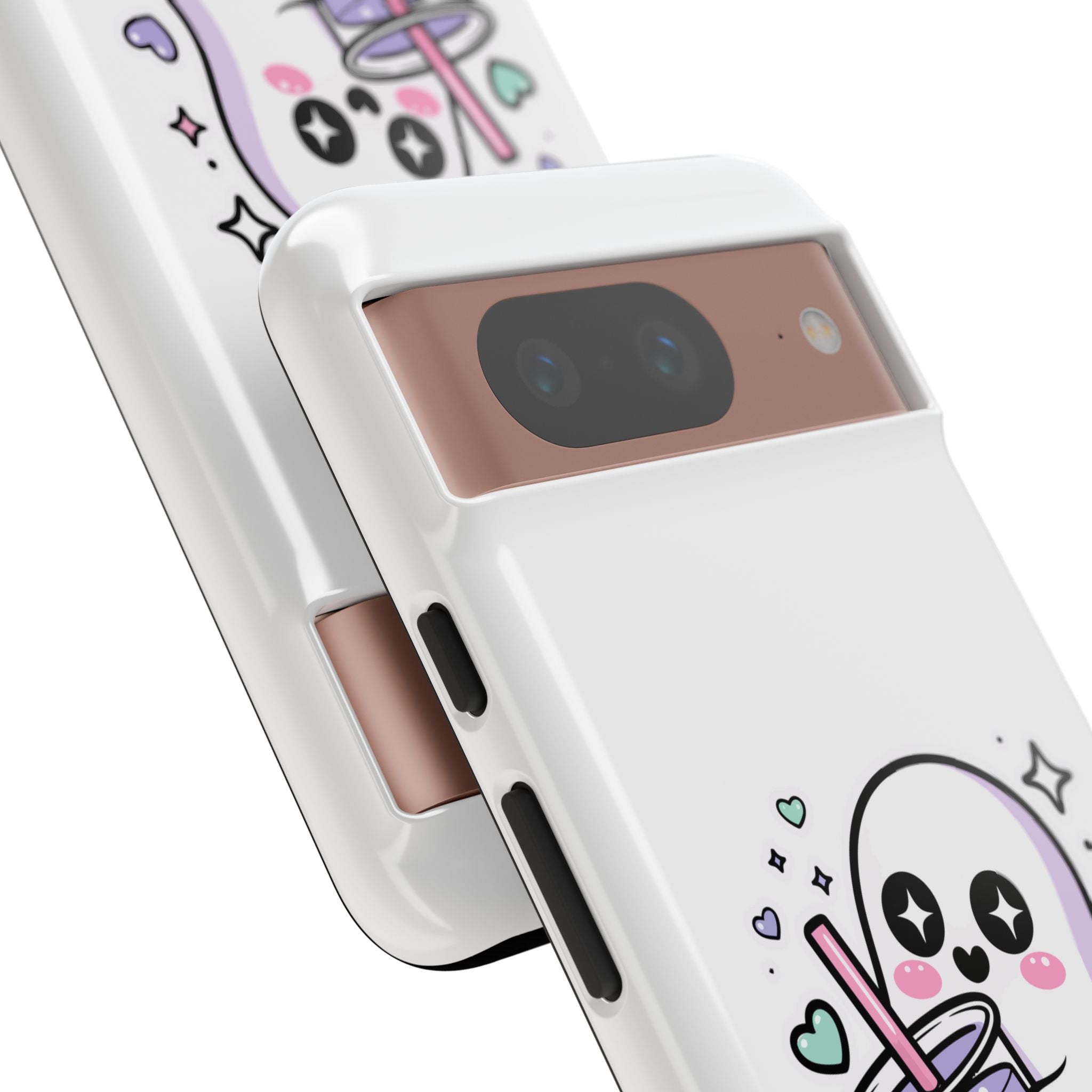 Cute Ghost Boba Phone Case – Kawaii Bubble Tea Ghost Cover | Spooky Cute Aesthetic Case
