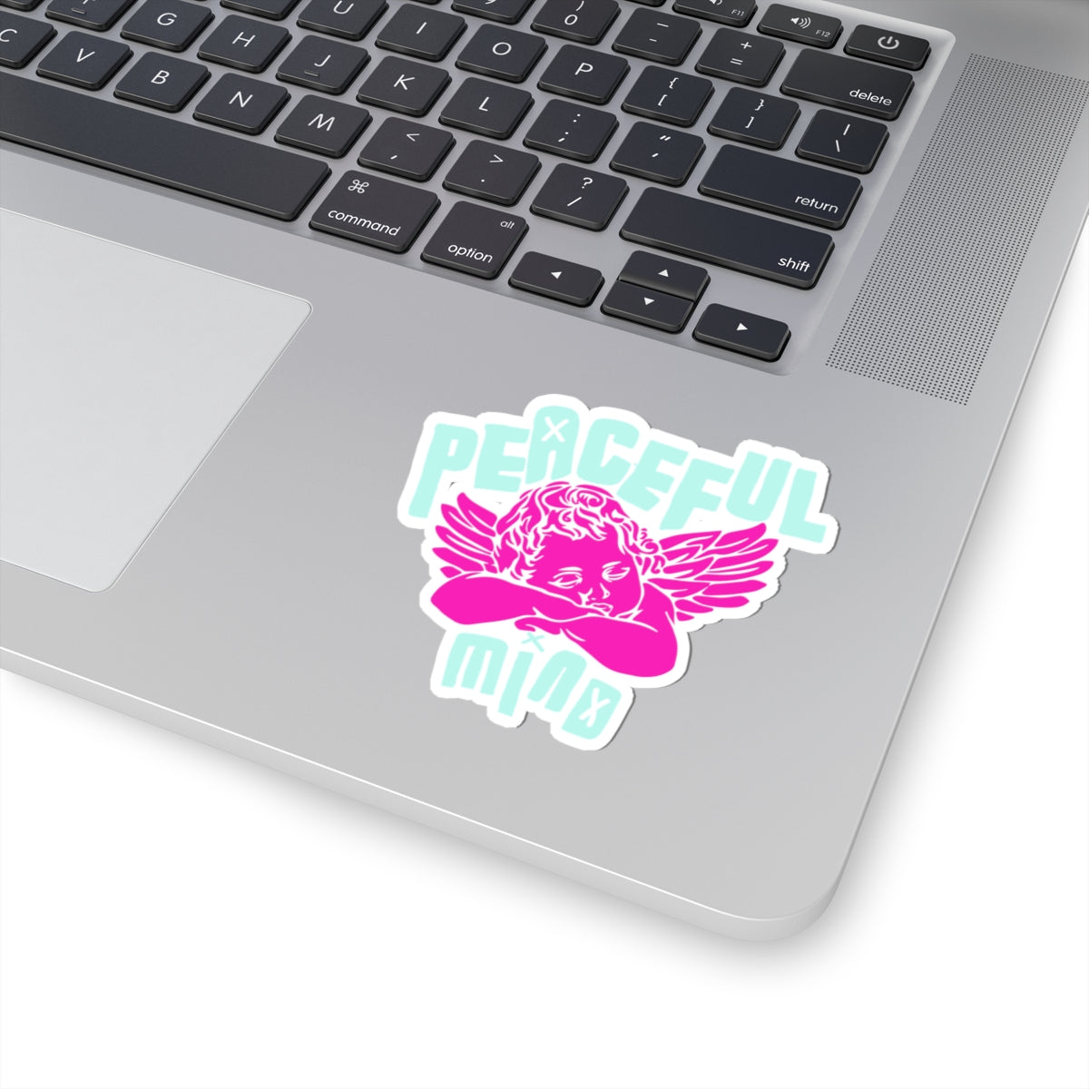 Retro Angel Sticker – Pastel Aesthetic Angelcore Vinyl Sticker | Cute Laptop & Water Bottle Decal