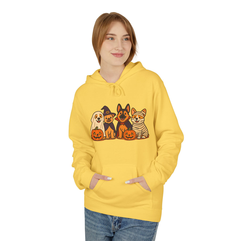 Halloween Pets Hoodie — Cute Dogs & Cat with Pumpkins