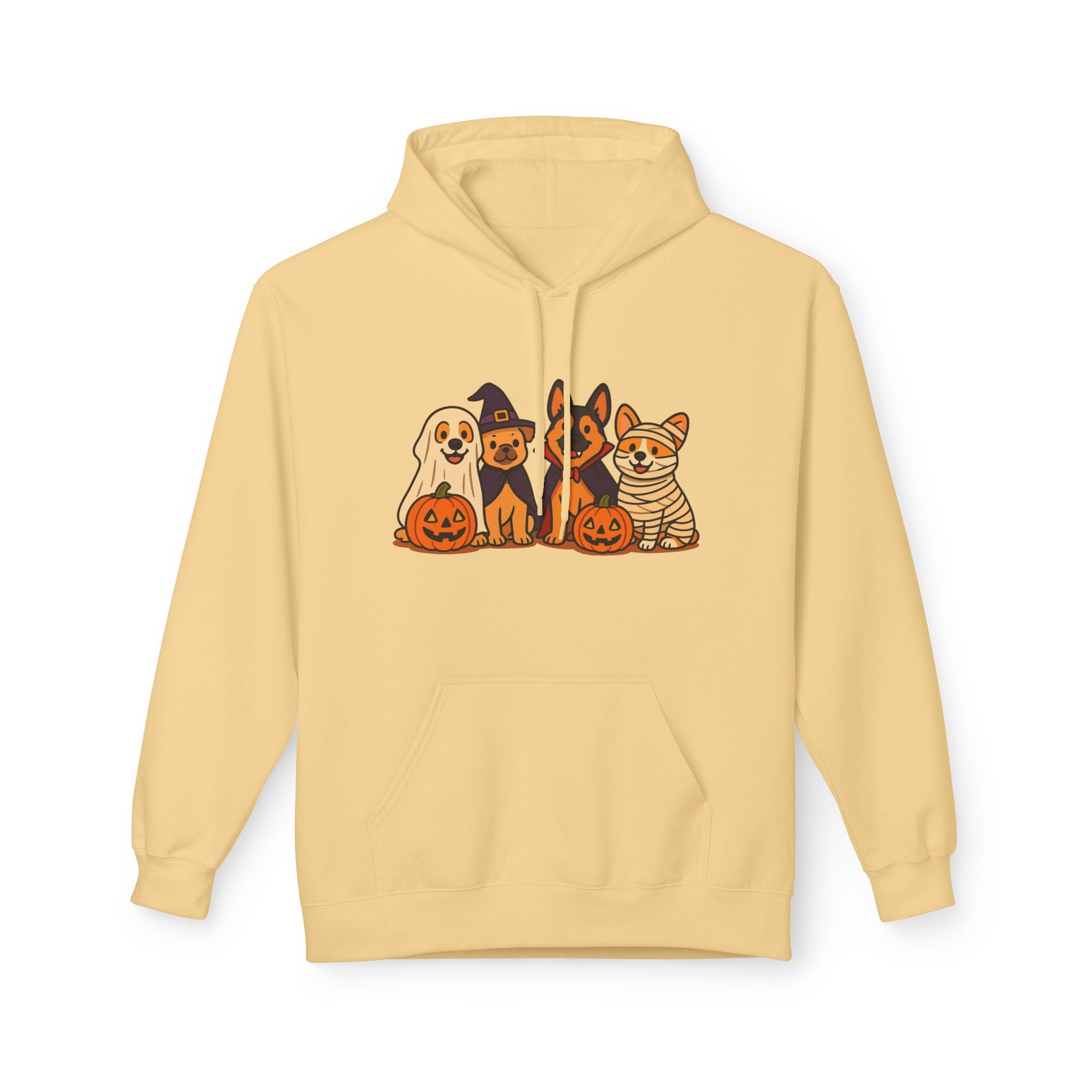 Halloween Pets Hoodie — Cute Dogs & Cat with Pumpkins