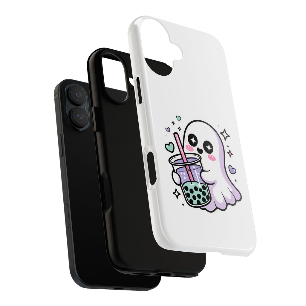 Cute Ghost Boba Phone Case – Kawaii Bubble Tea Ghost Cover | Spooky Cute Aesthetic Case