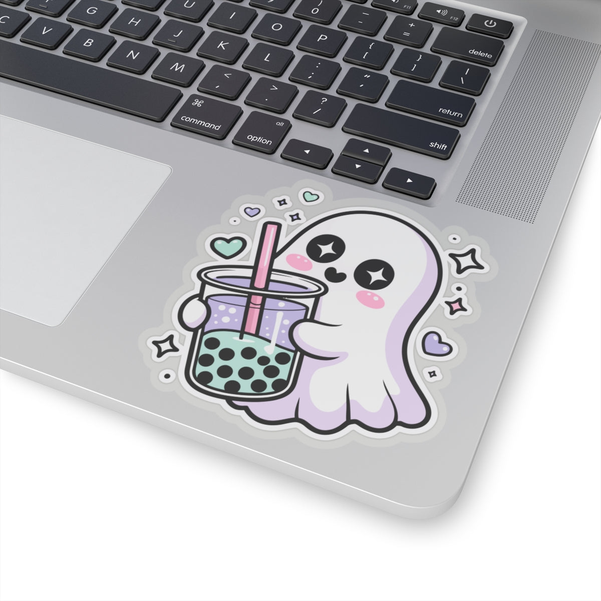 Cute Ghost Boba Sticker – Kawaii Bubble Tea Ghost Vinyl Decal | Spooky Cute Aesthetic