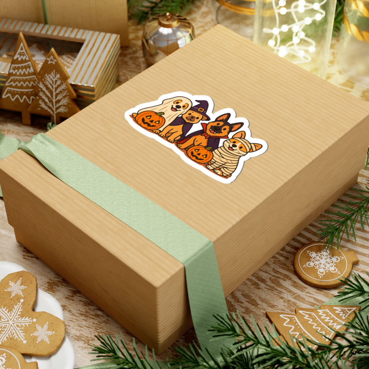 Dog Halloween Sticker – Happy Howl-O-Ween Dog Costume Vinyl Decal | Cute Pet Halloween Sticker