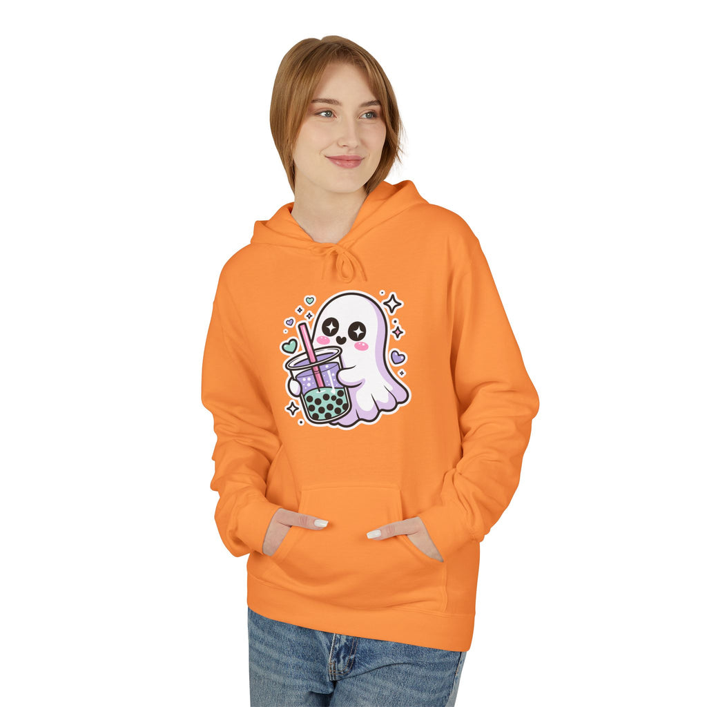 Cute Ghost Boba Tea Hoodie – Kawaii Ghost Bubble Tea Hoodie | Funny Spooky Cute Graphic Hoodie