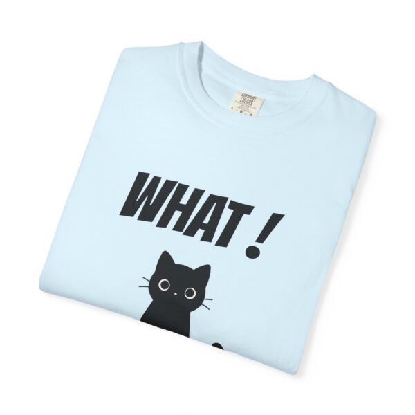 Funny Cat Graphic Tee – Spilled Coffee “What..” Shirt | Cute Cat Meme T-Shirt | Aesthetic Streetwear