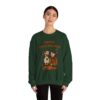 Halloween Family Sweatshirt — “Furever Family Halloween” Couple & Dog Pumpkin Crewneck
