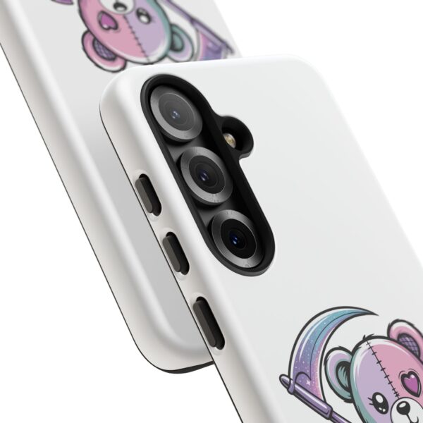 Pastel Goth Teddy Bear Phone Case – Creepy Cute Winged Bear with Scythe | Kawaii Goth Aesthetic Case