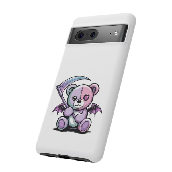 Pastel Goth Teddy Bear Phone Case – Creepy Cute Winged Bear with Scythe | Kawaii Goth Aesthetic Case