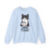10650872549745033946_2048.jpeg Funny Cat Coffee Sweatshirt – Coffee Because Murder Is Wrong | Sarcastic Cat Lover Graphic