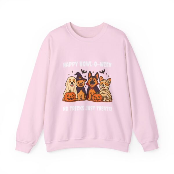 Funny Dog Halloween Sweatshirt – Happy Howl-O-Ween Dog Costume Graphic Sweatshirt | Cute Dog Halloween Party Sweatshirt