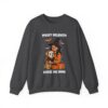 Witch Girl with Pumpkin & Dog Sweatshirt — Cute Halloween Crewneck