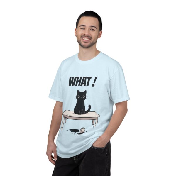 Funny Cat Graphic Tee – Spilled Coffee “What..” Shirt | Cute Cat Meme T-Shirt | Aesthetic Streetwear