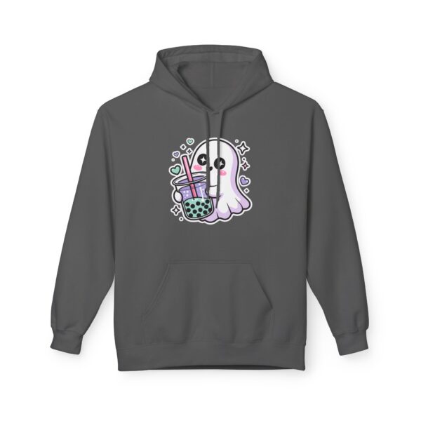 Cute Ghost Boba Hoodie – Kawaii Bubble Tea Ghost Canvas Hoodie | Spooky Cute Aesthetic Hoodie