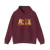 Halloween Dogs Hoodie – Cute Puppies with Pumpkins & Witch Hat Sweatshirt