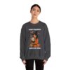 Witch Girl with Pumpkin & Dog Sweatshirt — Cute Halloween Crewneck