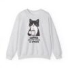1216558778382243276_2048-1.jpeg Funny Cat Coffee Sweatshirt – Coffee Because Murder Is Wrong | Sarcastic Cat Lover Graphic