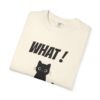 Funny Cat Graphic Tee – Spilled Coffee “What..” Shirt | Cute Cat Meme T-Shirt | Aesthetic Streetwear
