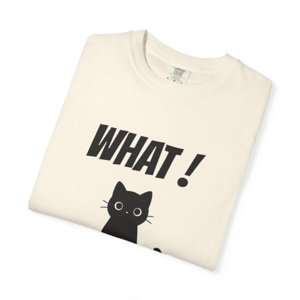 Funny Cat Graphic Tee – Spilled Coffee “What..” Shirt | Cute Cat Meme T-Shirt | Aesthetic Streetwear