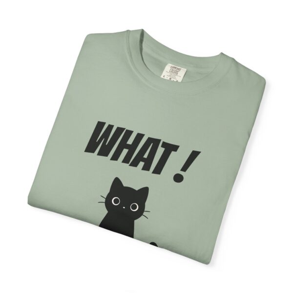 Funny Cat Graphic Tee – Spilled Coffee “What..” Shirt | Cute Cat Meme T-Shirt | Aesthetic Streetwear