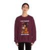 Witch Girl with Pumpkin & Dog Sweatshirt — Cute Halloween Crewneck