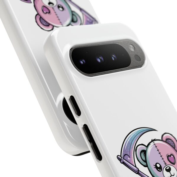 Pastel Goth Teddy Bear Phone Case – Creepy Cute Winged Bear with Scythe | Kawaii Goth Aesthetic Case