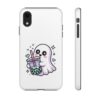 12888788480734998385_2048.jpeg Cute Ghost Boba Phone Case – Kawaii Bubble Tea Ghost Cover | Spooky Cute Aesthetic Case