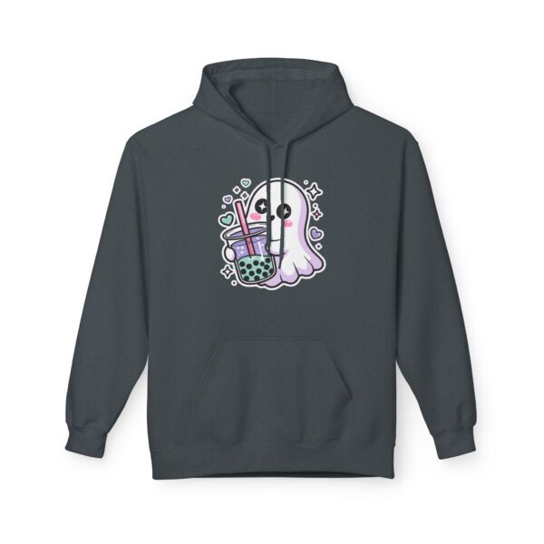 Cute Ghost Boba Hoodie – Kawaii Bubble Tea Ghost Canvas Hoodie | Spooky Cute Aesthetic Hoodie