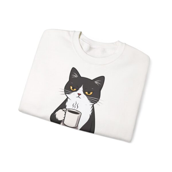 12930382998145083600_2048.jpeg Funny Cat Coffee Sweatshirt – Coffee Because Murder Is Wrong | Sarcastic Cat Lover Graphic
