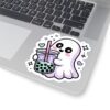 Cute Ghost Boba Sticker – Kawaii Bubble Tea Ghost Vinyl Decal | Spooky Cute Aesthetic