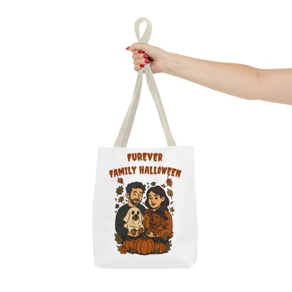 Halloween Dog Tote Bag — Dog Lover “Furever Family Halloween” Autumn Pumpkin Pet Tote