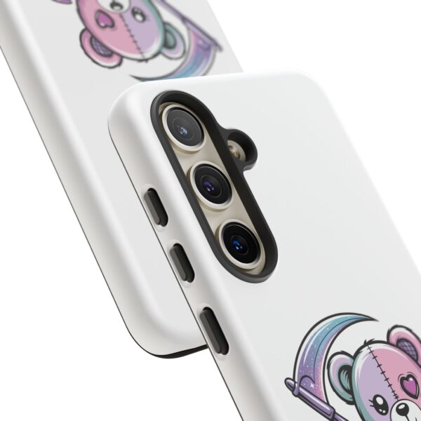 Pastel Goth Teddy Bear Phone Case – Creepy Cute Winged Bear with Scythe | Kawaii Goth Aesthetic Case
