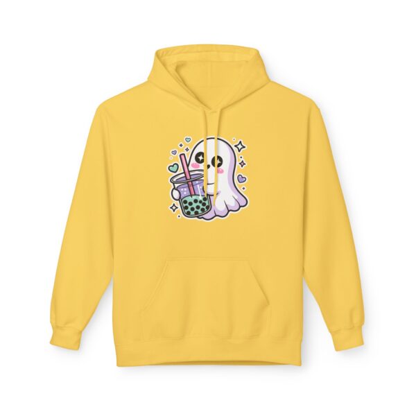 Cute Ghost Boba Hoodie – Kawaii Bubble Tea Ghost Canvas Hoodie | Spooky Cute Aesthetic Hoodie
