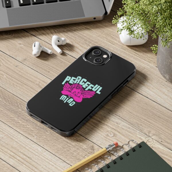 Peaceful Mind Angel Graphic iPhone Case – Chamuel Celestial Art | Angelcore Aesthetic