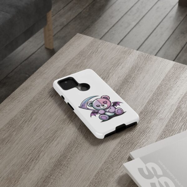 Pastel Goth Teddy Bear Phone Case – Creepy Cute Winged Bear with Scythe | Kawaii Goth Aesthetic Case