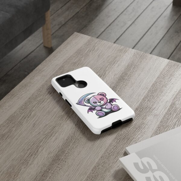 Pastel Goth Teddy Bear Phone Case – Creepy Cute Winged Bear with Scythe | Kawaii Goth Aesthetic Case