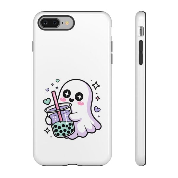 13974099976062272585_2048.jpeg Cute Ghost Boba Phone Case – Kawaii Bubble Tea Ghost Cover | Spooky Cute Aesthetic Case