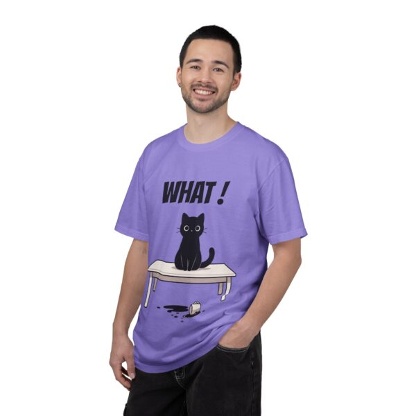 Funny Cat Graphic Tee – Spilled Coffee “What..” Shirt | Cute Cat Meme T-Shirt | Aesthetic Streetwear