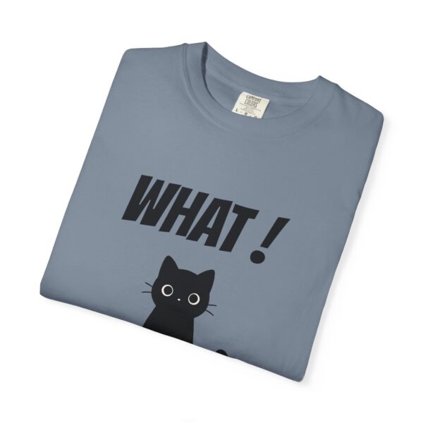 Funny Cat Graphic Tee – Spilled Coffee “What..” Shirt | Cute Cat Meme T-Shirt | Aesthetic Streetwear
