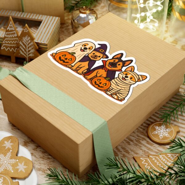 Dog Halloween Sticker – Happy Howl-O-Ween Dog Costume Vinyl Decal | Cute Pet Halloween Sticker
