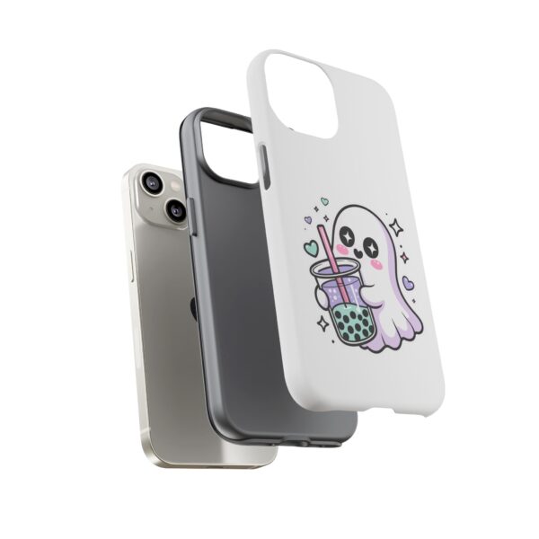 14921205005646743007_2048.jpeg Cute Ghost Boba Phone Case – Kawaii Bubble Tea Ghost Cover | Spooky Cute Aesthetic Case
