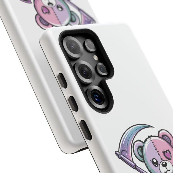 Pastel Goth Teddy Bear Phone Case – Creepy Cute Winged Bear with Scythe | Kawaii Goth Aesthetic Case
