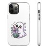15103329438419186479_2048.jpeg Cute Ghost Boba Phone Case – Kawaii Bubble Tea Ghost Cover | Spooky Cute Aesthetic Case