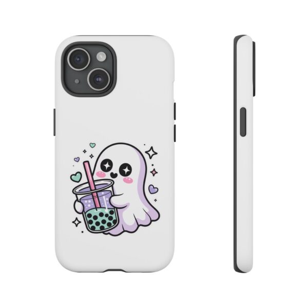 15108041453721960170_2048.jpeg Cute Ghost Boba Phone Case – Kawaii Bubble Tea Ghost Cover | Spooky Cute Aesthetic Case