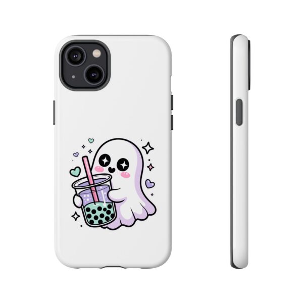 15146290314554259419_2048.jpeg Cute Ghost Boba Phone Case – Kawaii Bubble Tea Ghost Cover | Spooky Cute Aesthetic Case