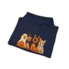 Halloween Dogs Hoodie – Cute Puppies with Pumpkins & Witch Hat Sweatshirt