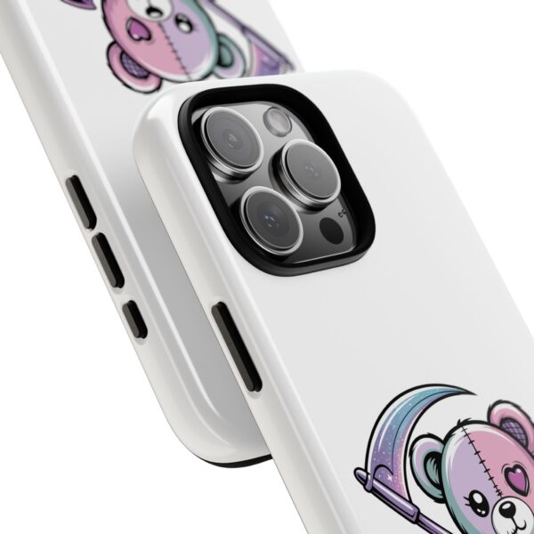 Pastel Goth Teddy Bear Phone Case – Creepy Cute Winged Bear with Scythe | Kawaii Goth Aesthetic Case