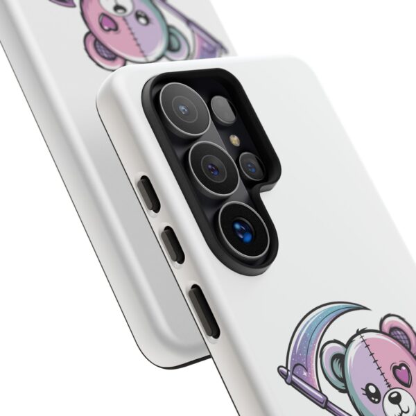 Pastel Goth Teddy Bear Phone Case – Creepy Cute Winged Bear with Scythe | Kawaii Goth Aesthetic Case