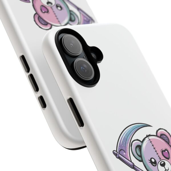 Pastel Goth Teddy Bear Phone Case – Creepy Cute Winged Bear with Scythe | Kawaii Goth Aesthetic Case